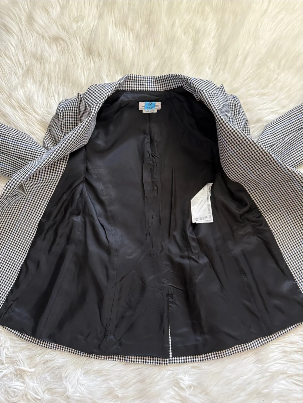 Alexander McQueen Made in Italy Houndstooth Print Blazer/Coat Size 42